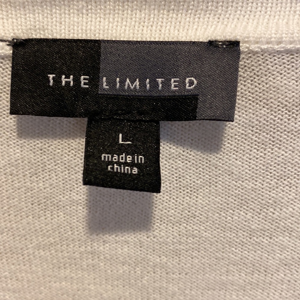The Limited white button down cardigan 3/4 sleeve - Picture 3 of 7